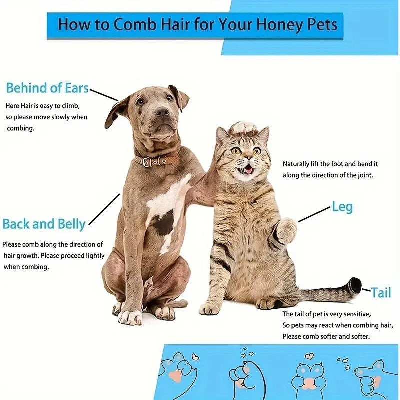 Self-Cleaning Pet Grooming Brush — No More Fur Mess