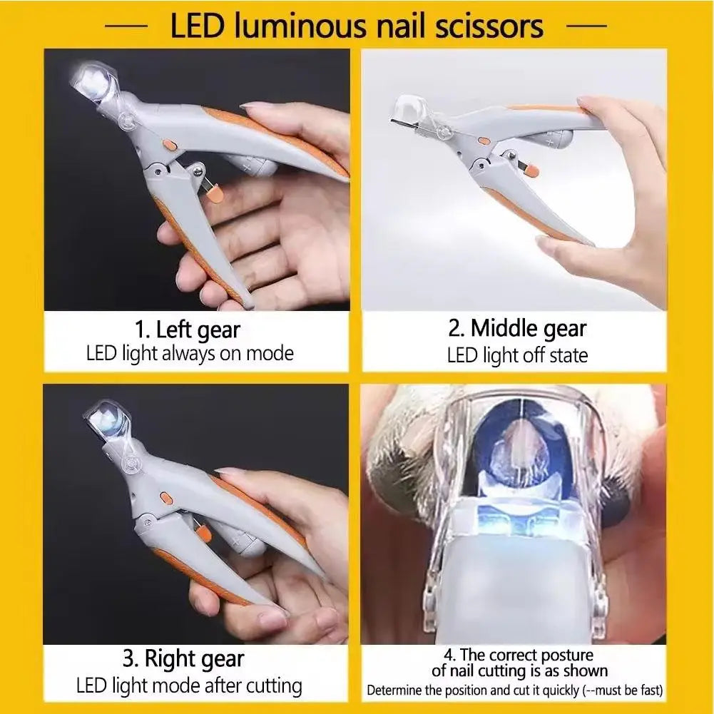 Professional LED Nail Clippers for Dogs & Cats