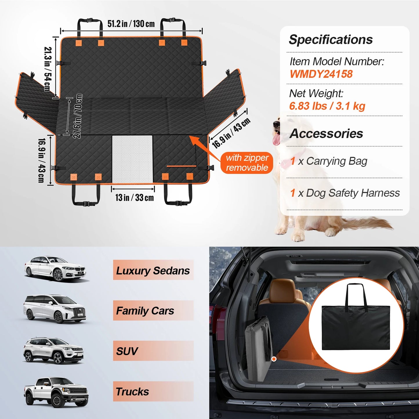 Dog Car Seat Cover & Hammock