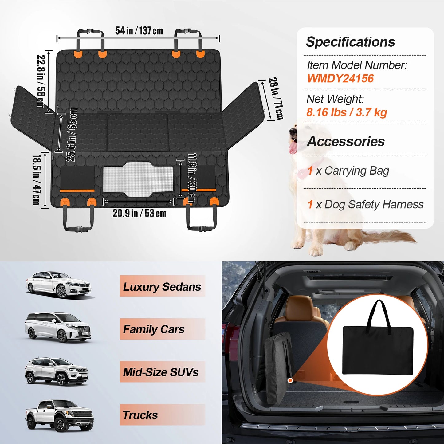 Dog Car Seat Cover & Hammock